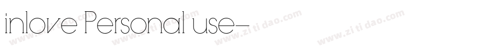 inlove Personal use字体转换